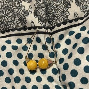 Cute yellow ball earrings
